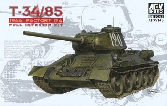 AFV Club 1/35 T34/85 Model 174 Factory (Full Interior Kit) Plastic Model Kit AFV Club
