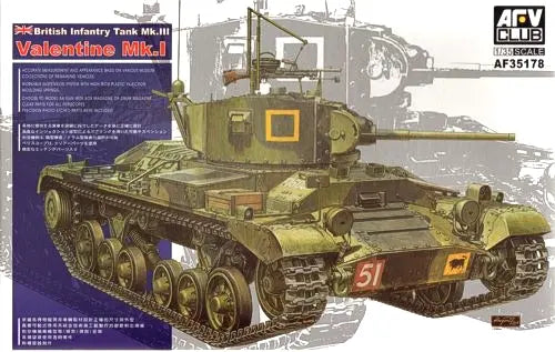 AFV Club 1/35 British Infantry Tank Mk.III Valentine Mk.I Plastic Model Kit AFV Club