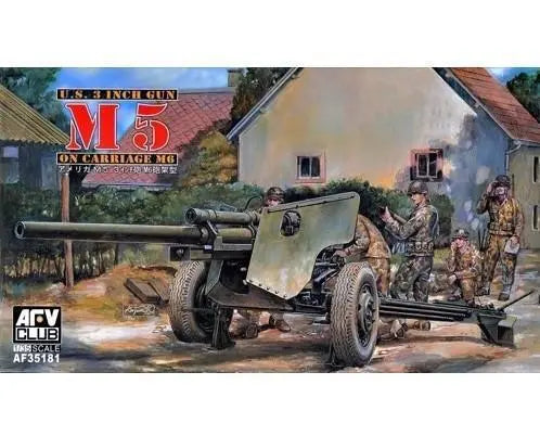AFV Club 1/35 3 Inch Gun M5 And Carriage M6 Plastic Model Kit AFV Club