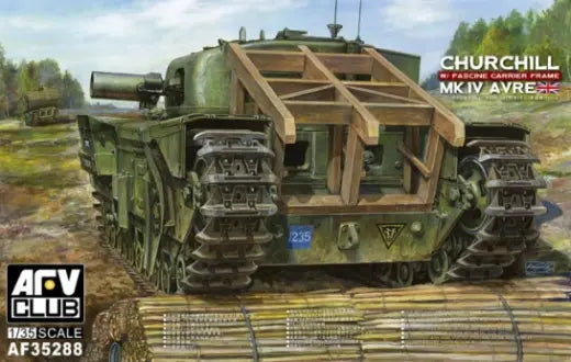 AFV Club 1/35 Churchill Mk.IV Avre w/ Fascine Carrier Plastic Model Kit AFV Club