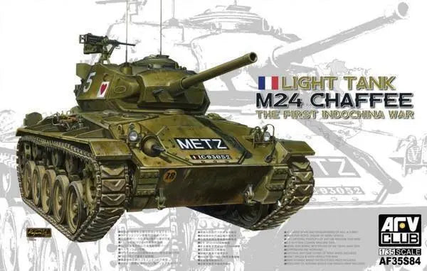 AFV Club 1/35 M24 Chaffee The First Indochina War - French Army Plastic Model Kit AFV Club