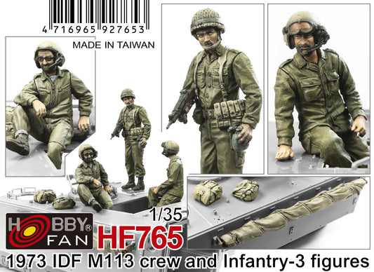AFV Club 1/35 1973 IDF M113 Crew & Infantry-3 figures w/Accessories Plastic Model Kit AFV Club