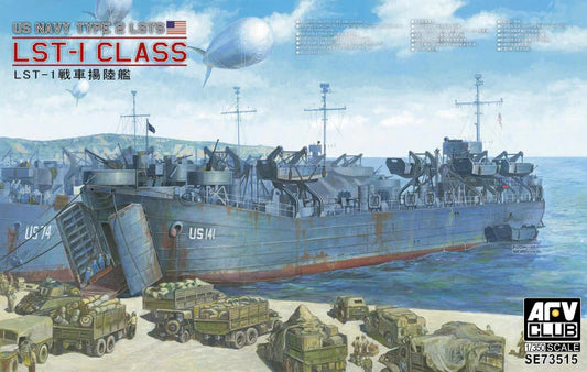 AFV Club 1/350 US Navy Type 2 LSTS LST-1 Class Plastic Model Kit