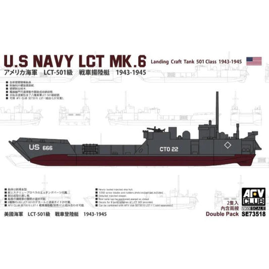 AFV Club 1/350 U.S Navy LCT Mk. 6-501 class (1943-1945) (Double Seat) Plastic Model Kit