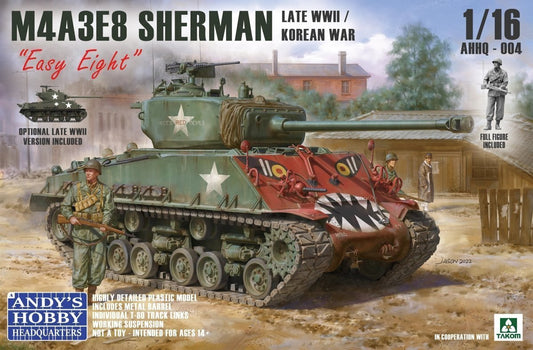 Andy's Hobby HQ 1/16 M4A3E Sherman Easy Eight - Late War/Korean War Plastic Model Kit