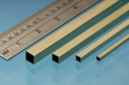 Albion Square Brass Tube 1.6 x 1.6 x 305mm (3 Pieces) Albion Alloys