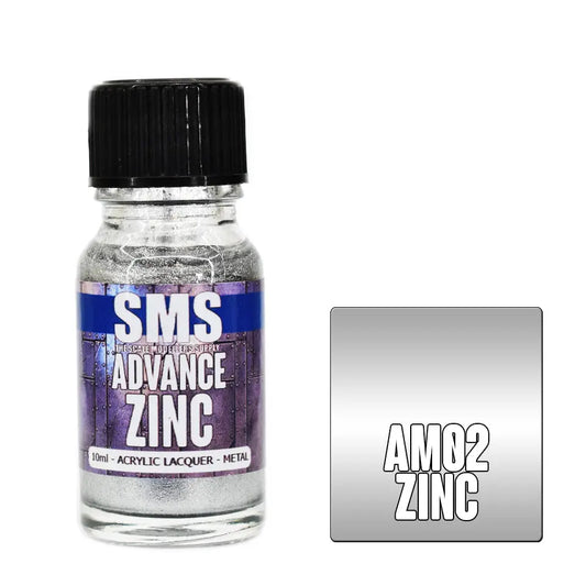 SMS Advance Zinc 10ml Acrylic Lacquer The Scale Modellers Supply