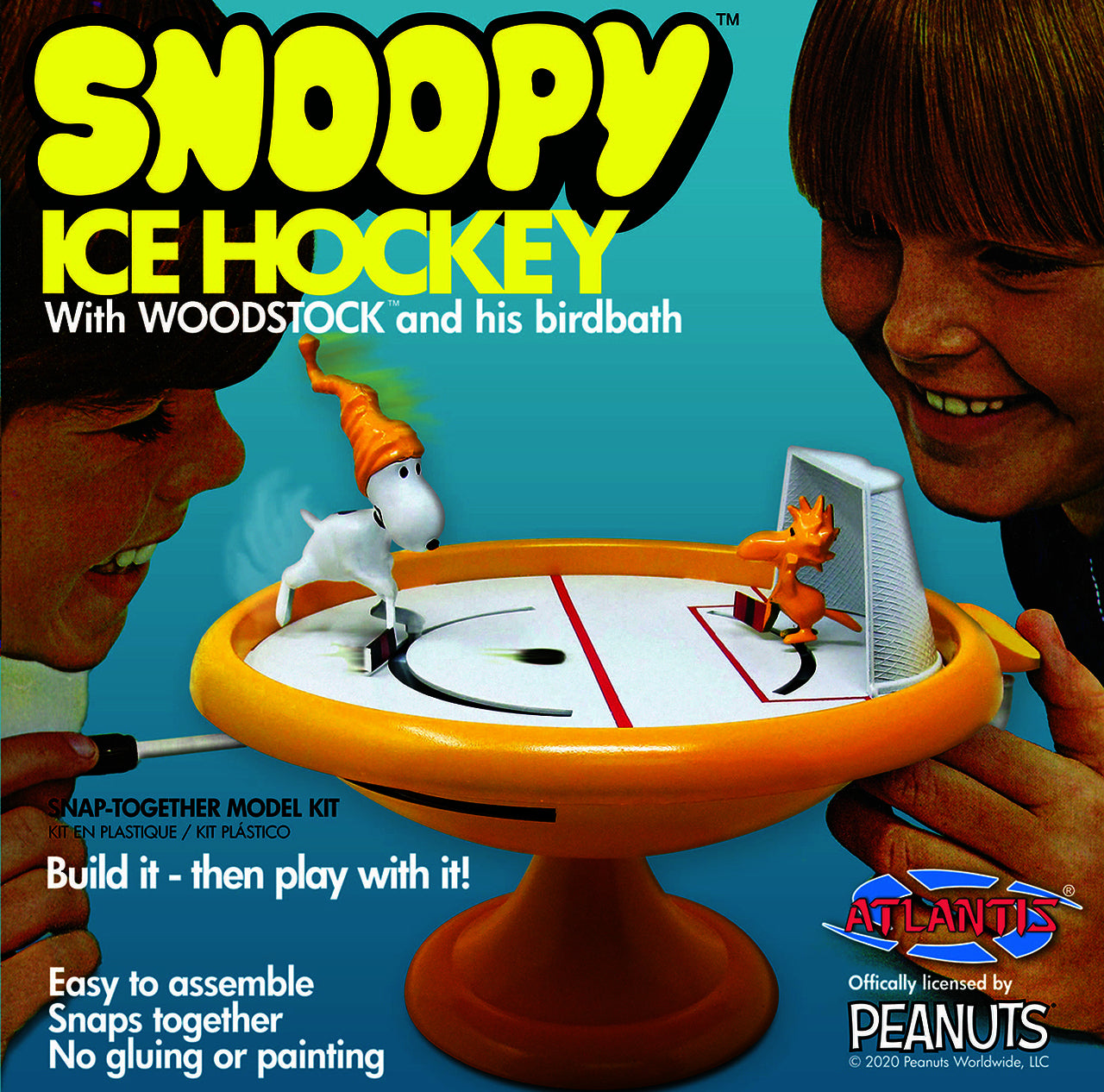 Atlantis Snoopy and Woodstock Ice Hockey Game Build and Play [M5696]