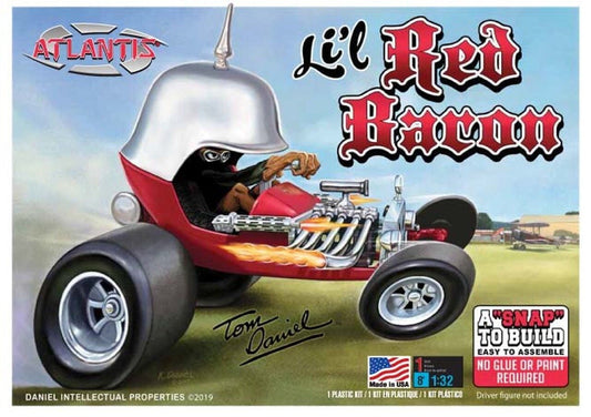 Atlantis 1/32 Snap Lil Red Baron Tom Daniel Plastic Model Kit Atlantis