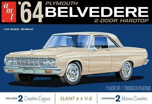 AMT 1/25 1964 Plymouth Belvedere (w/Straight 6 Engine) 2T Plastic Model Kit