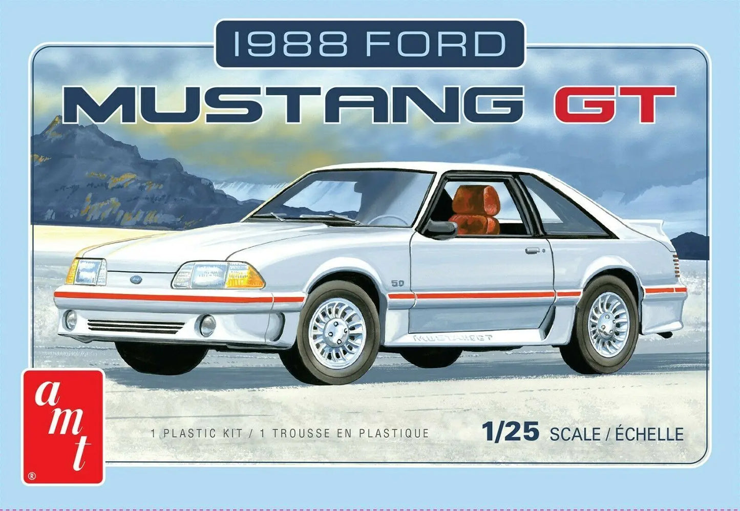 AMT 1/25 1988 Ford Mustang 2T Plastic Model Kit AMT