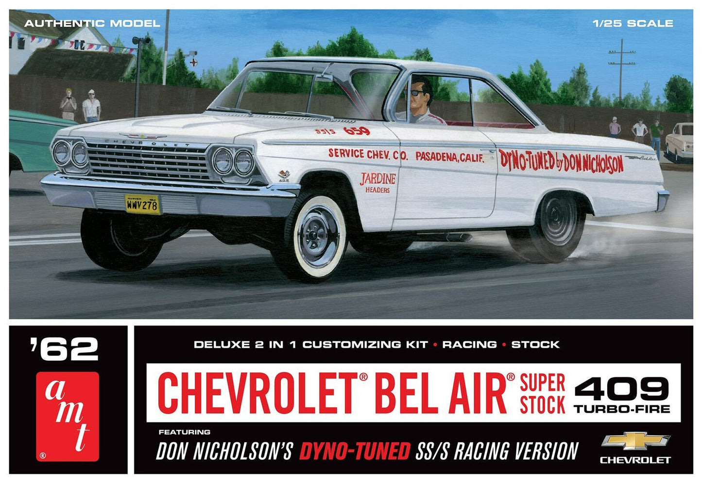 AMT 1/25 1962 Chevy Bel Air Super Stock Don Nicholson Plastic Model Kit