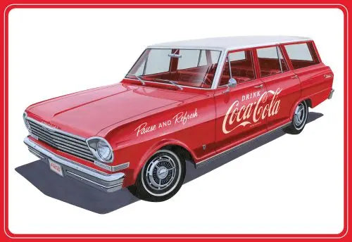 AMT 1/25 1963 Chevy II Nova Wagon w/Crates Coke Plastic Model Kit AMT