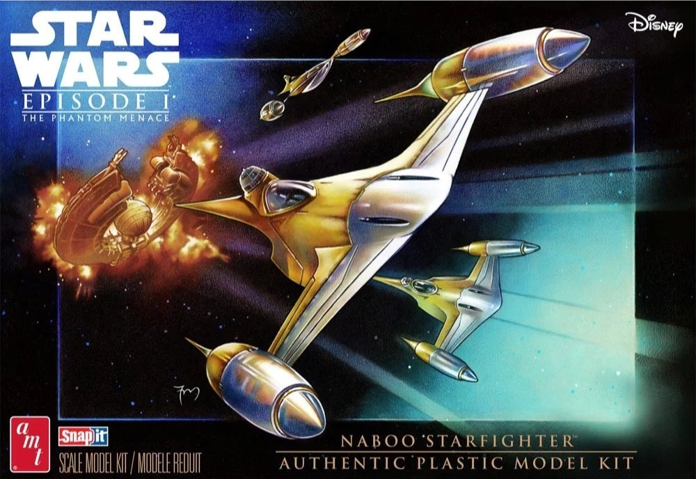 AMT 1/48 Star Wars: The Phantom Menace N-1 Naboo Starfighter (Snap) Plastic Model Kit AMT