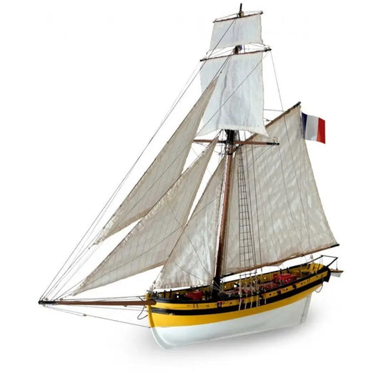 Artesania 1/50 Le Renard French Cutter Wooden Ship Model Artesania Latina