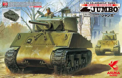Asuka 1/35 M4A3E2 Sherman Jumbo Plastic Model Kit Asuka Model