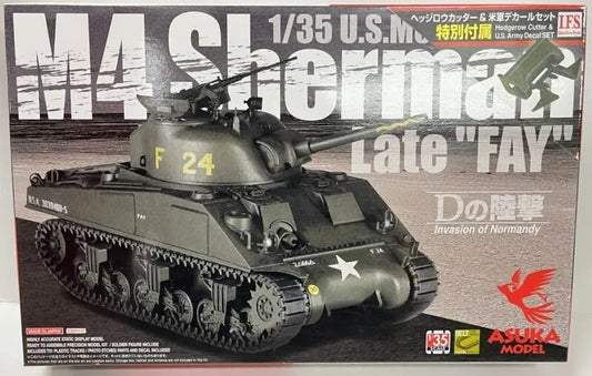 Asuka 1/35 U.S. Medium Tank M4 Sherman Late "FAY" Plastic Model Kit Asuka Model