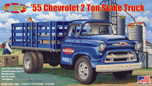 Atlantis Models 1/48 1955 Chevrolet 2 ton Stake Truck 1/48 Plastic Model Kit