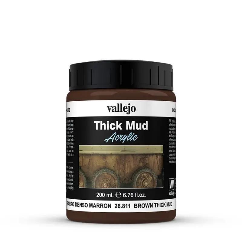 Vallejo Diorama Effects Brown Thick Mud 200ml Vallejo