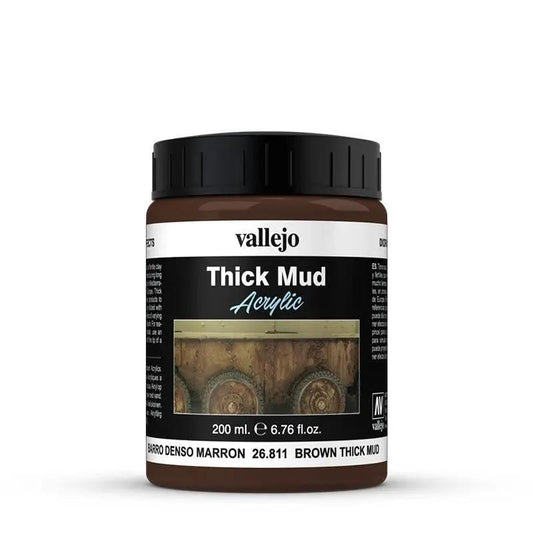 Vallejo Diorama Effects Brown Thick Mud 200ml Vallejo