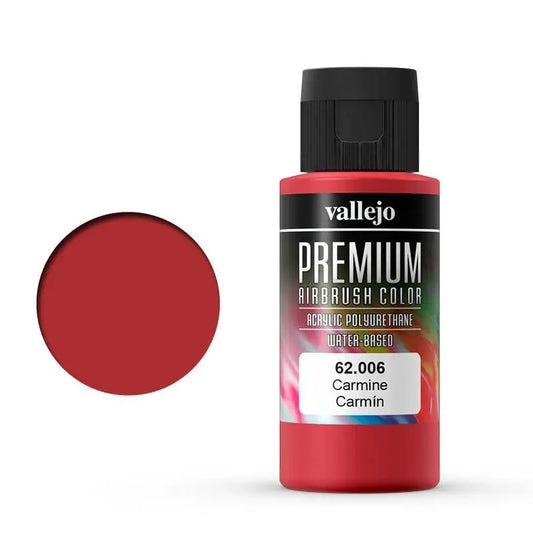 Vallejo Premium Colour Carmine 60 ml Acrylic Airbrush Paint Vallejo