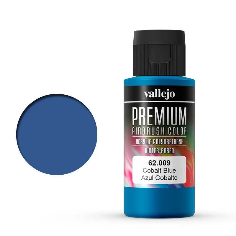 Vallejo Premium Colour Cobalt Blue 60 ml Acrylic Airbrush Paint Vallejo