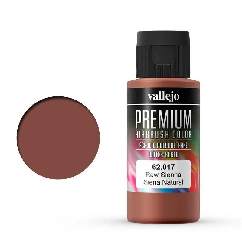 Vallejo Premium Colour Raw Sienna 60 ml Acrylic Airbrush Paint Vallejo