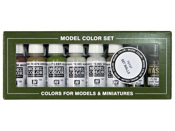 Vallejo Model Colour Building Set 8 Colour Acrylic Paint Set