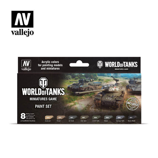 Vallejo Model Color World of Tanks Miniatures Game Acrylic 8 Colour Paint Set