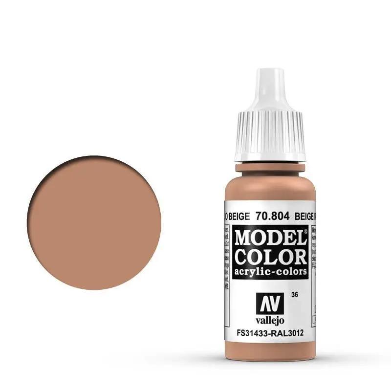 Vallejo Model Colour #036 Beige Red 17 ml Acrylic Paint Vallejo