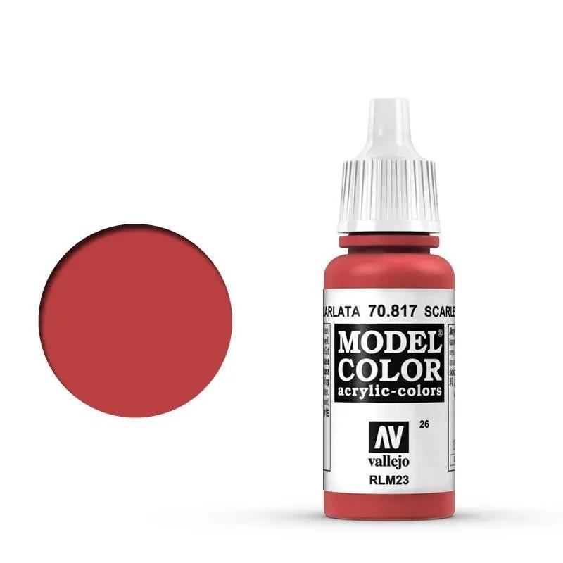 Vallejo Model Colour #026 Scarlet 17 ml Acrylic Paint Vallejo