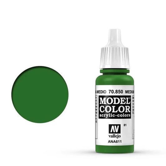 Vallejo Model Colour #081 Medium Olive 17 ml Acrylic Paint Vallejo