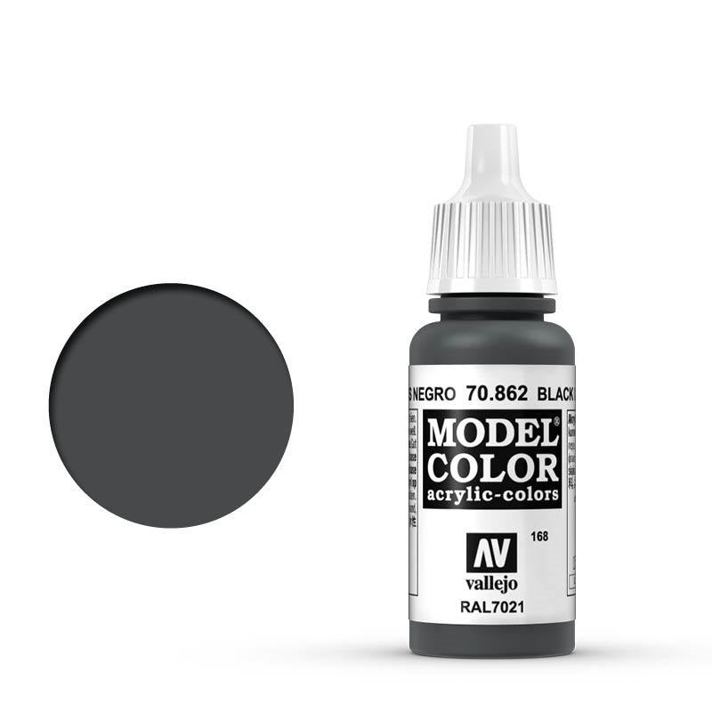 Vallejo Model Colour #168 Black Grey 17 ml Acrylic Paint Vallejo