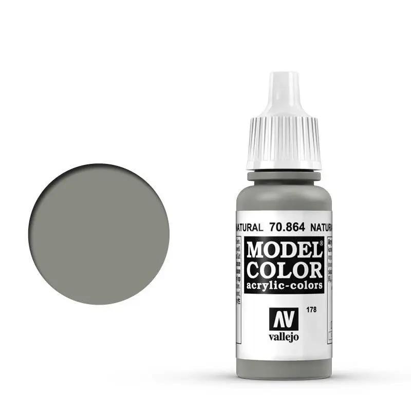 Vallejo Model Colour #178 Metallic Natural Steel 17 ml Acrylic Paint Vallejo