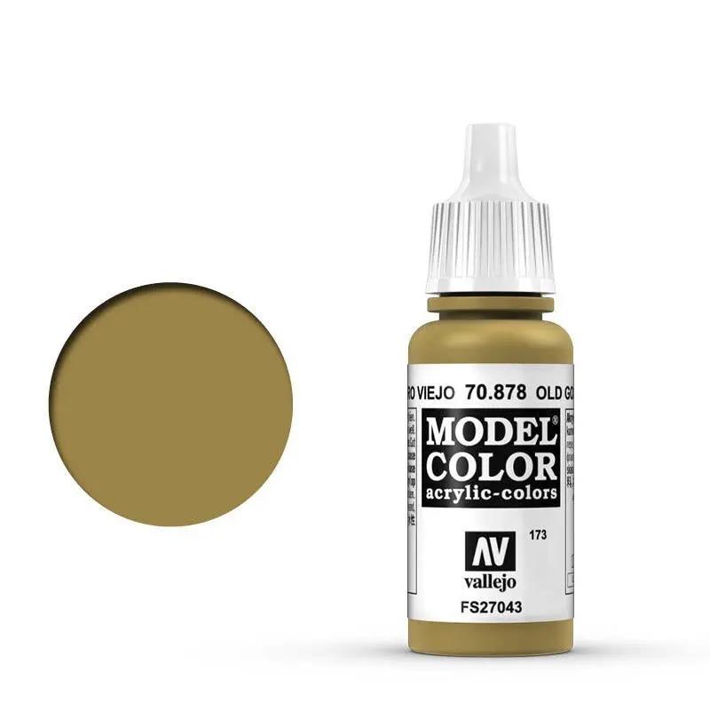 Vallejo Model Colour #173 Metallic Old Gold 17 ml Acrylic Paint Vallejo