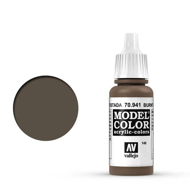 Vallejo Model Colour #148 Burnt Umber 17 ml Acrylic Paint Vallejo
