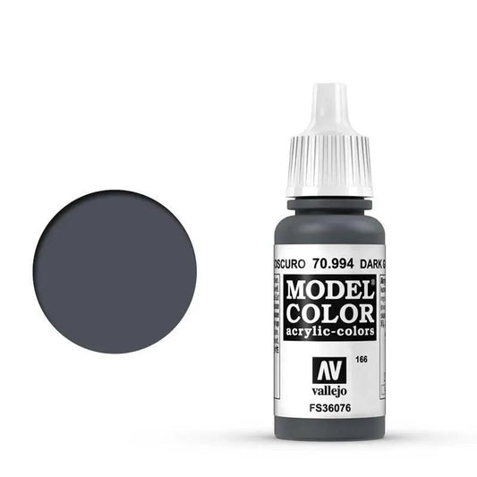 Vallejo Model Colour #166 Dark Grey 17 ml Acrylic Paint Vallejo