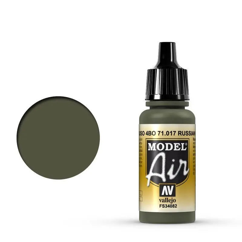 Vallejo Model Air Russian Green 4BO 17 ml Acrylic Airbrush Paint Vallejo