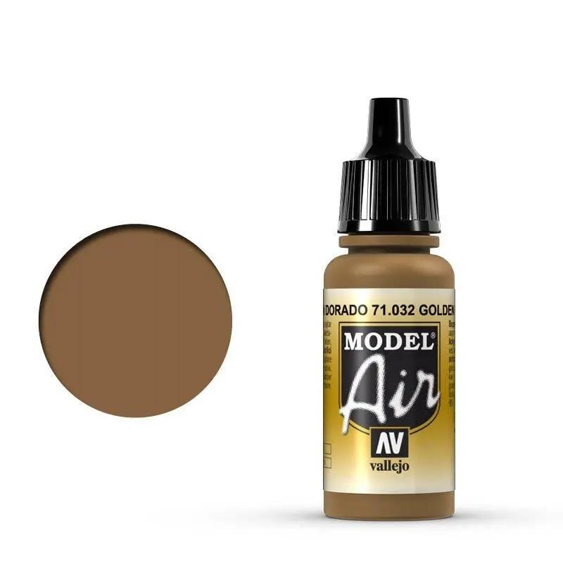 Vallejo Model Air Golden Brown 17 ml Acrylic Airbrush Paint Vallejo