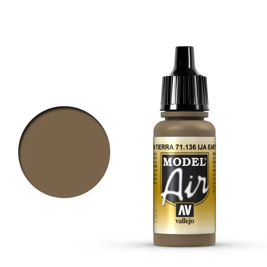 Vallejo Model Air IJA Earth Brown 17 ml Acrylic Airbrush Paint Vallejo
