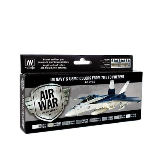 Vallejo Model Air US NAVY & UMSC Colors from 70's to present Colour Acrylic Paint Set