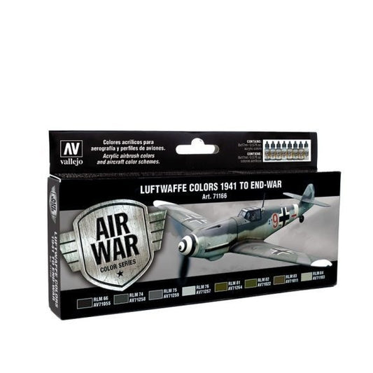 Vallejo Model Air Luftwaffe Colors 1941 to end-war Colour Acrylic Airbrush Paint Set