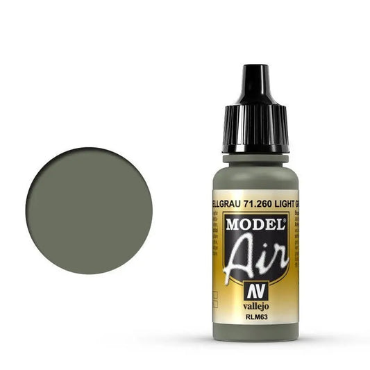 Vallejo Model Air Light Grey RLM63 17 ml Acrylic Airbrush Paint Vallejo