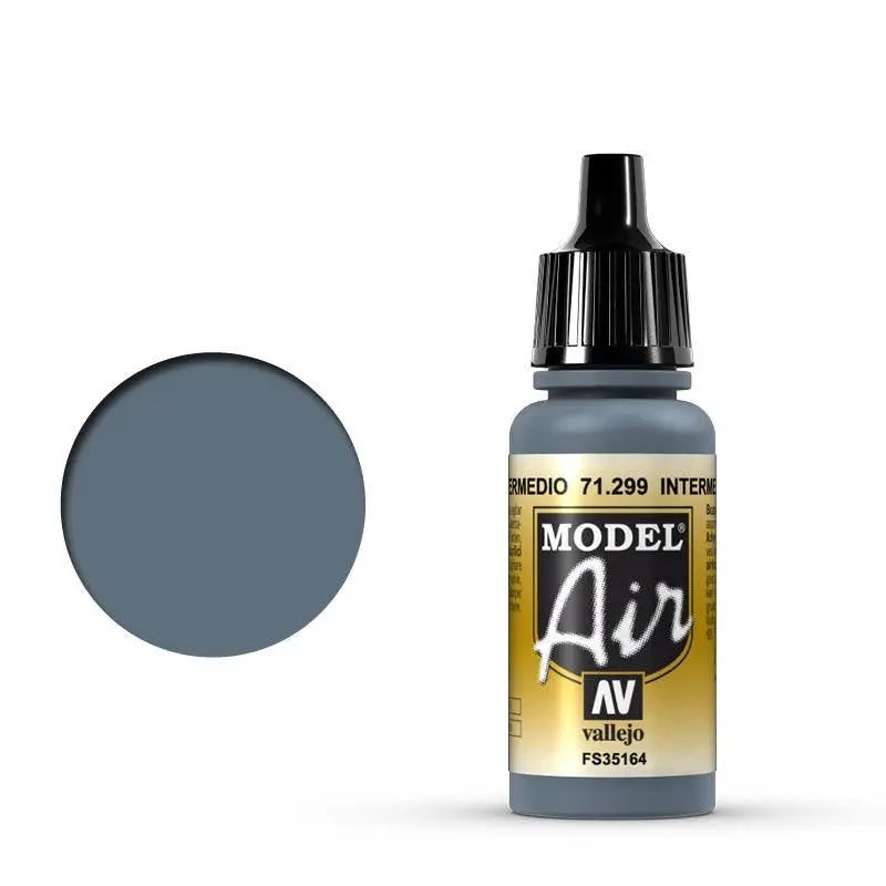 Vallejo Model Air Intermediate Blue 17 ml Acrylic Airbrush Paint Vallejo