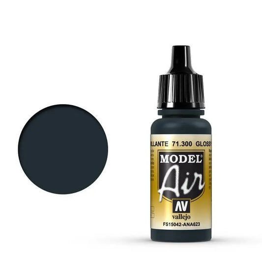 Vallejo Model Air Glossy Sea Blue 17 ml Acrylic Airbrush Paint Vallejo