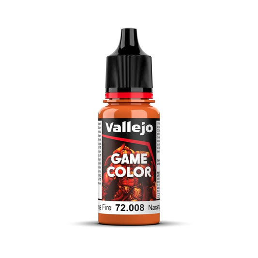 Vallejo Game Color Orange Fire 18ml Acrylic Paint Vallejo