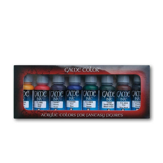 Vallejo Game Colour Game Ink 8 Colour Set Acrylic Paint