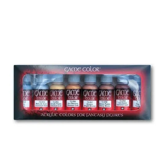 Vallejo Game Color Metallic Colors 8 Color Set Acrylic Paint Vallejo