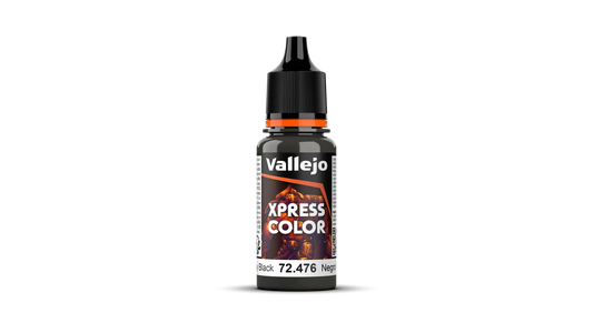 Vallejo Xpress Colour Greasy Black 18 ml Acrylic Paint Vallejo