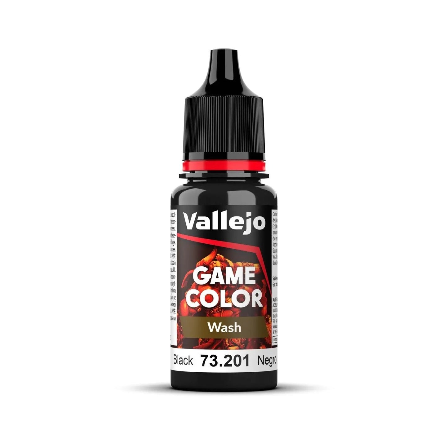 Vallejo Game Color Wash Black  18ml Acrylic Paint Vallejo